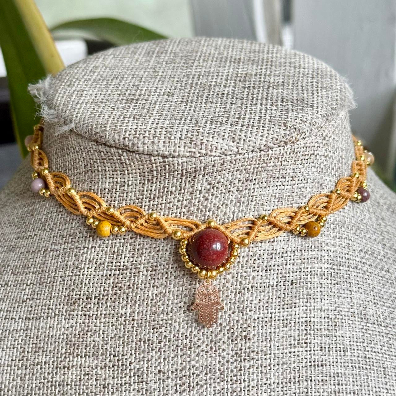 Mookaite Jasper Micro Macrame Choker