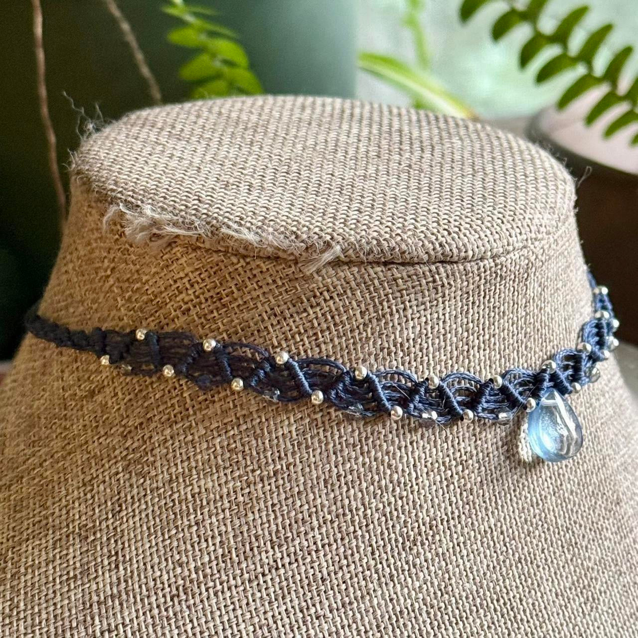 Glass Beaded Micro Macrame Choker