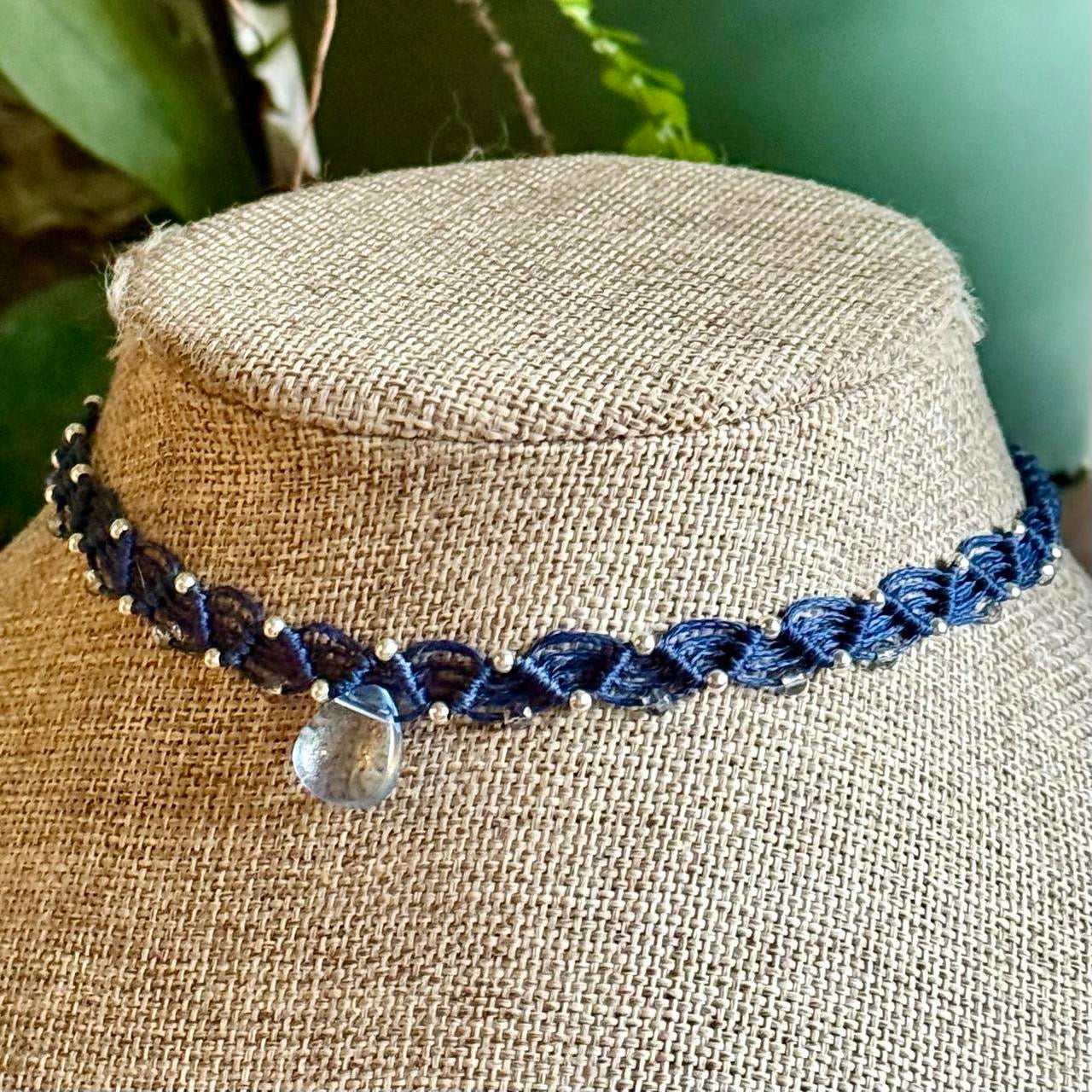 Glass Beaded Micro Macrame Choker