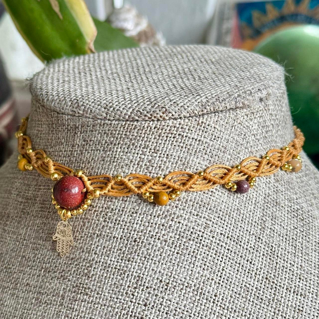 Mookaite Jasper Micro Macrame Choker