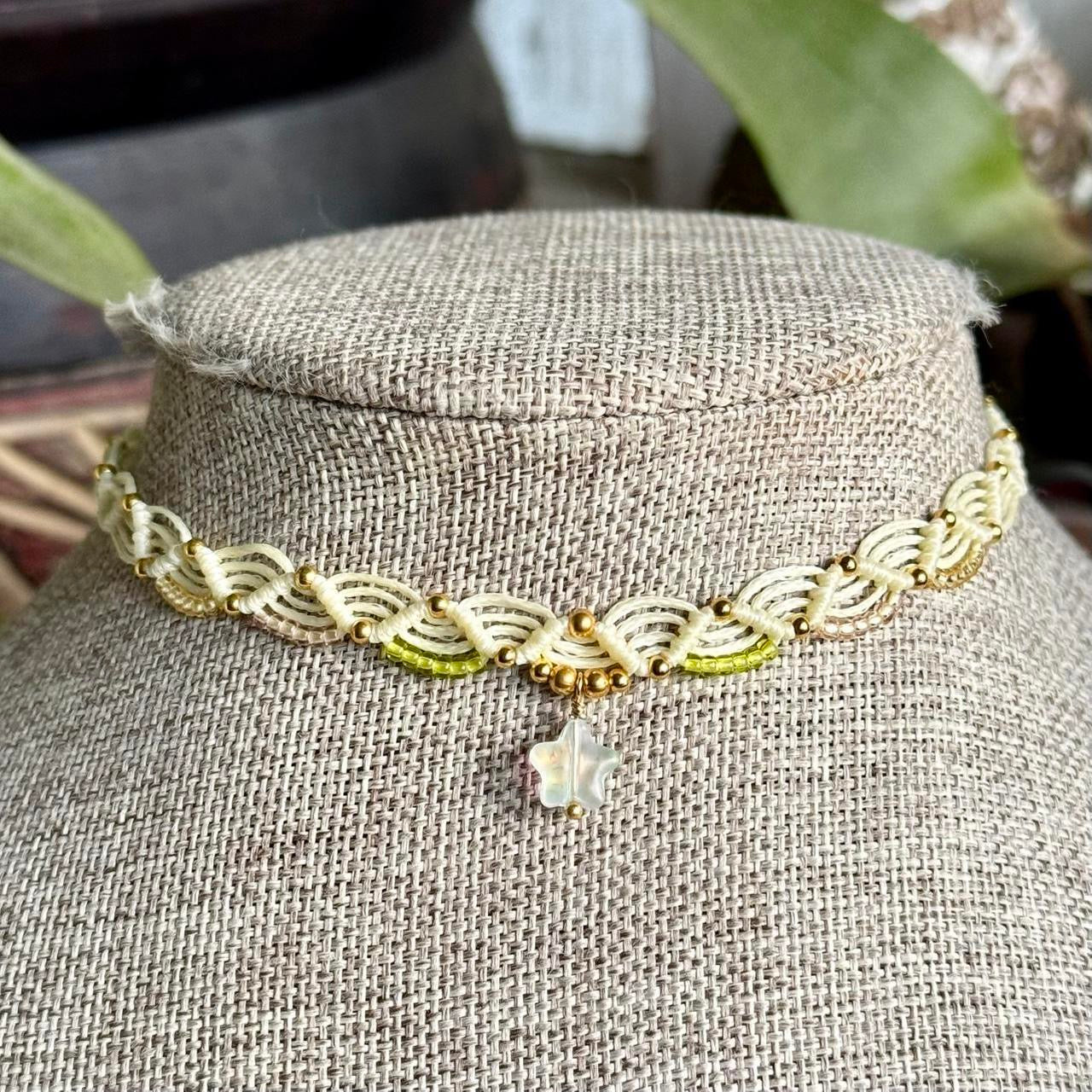 Star Beaded Micro Macrame Choker