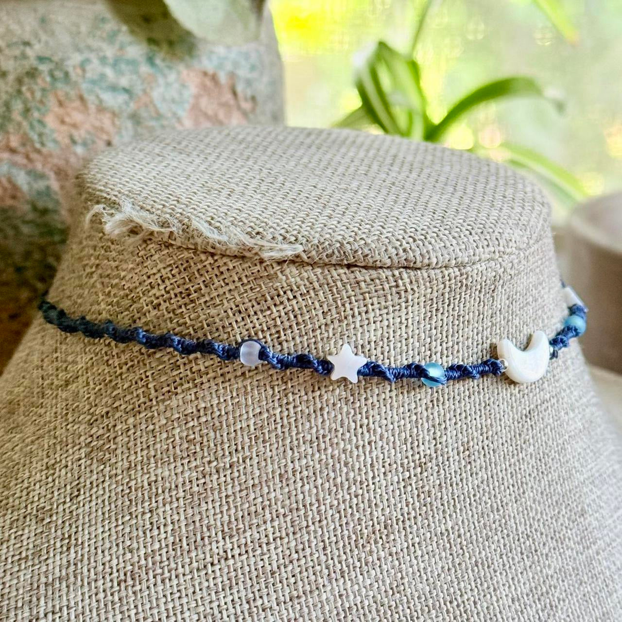 Mother of Pearl Moon Choker
