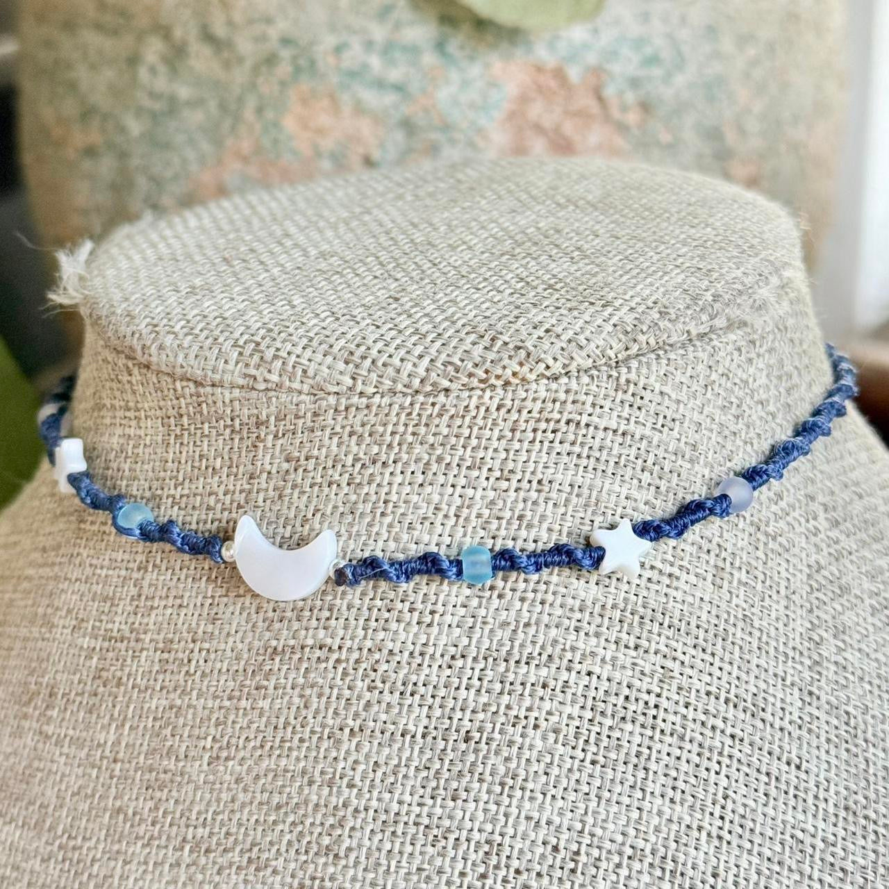 Mother of Pearl Moon Choker