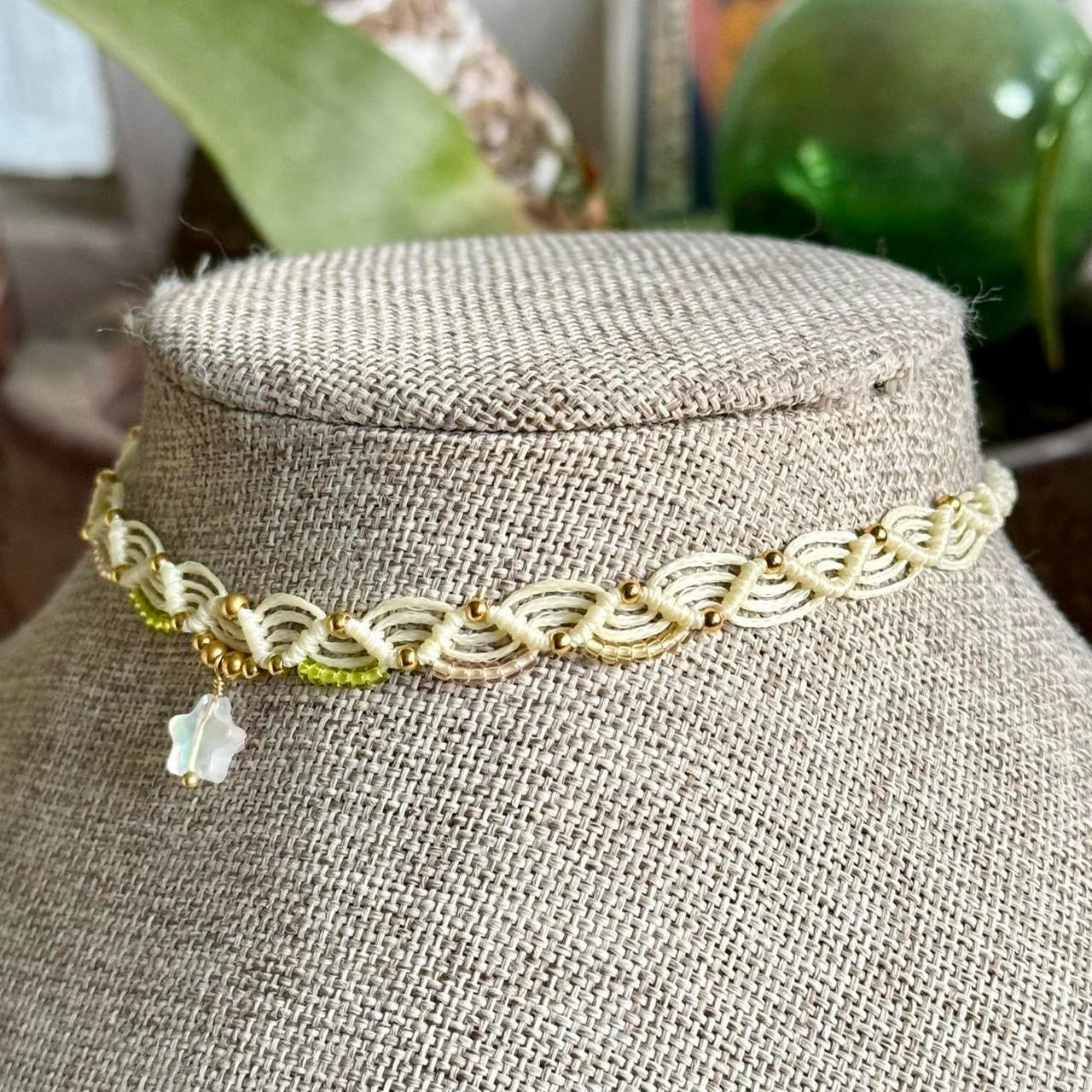 Star Beaded Micro Macrame Choker