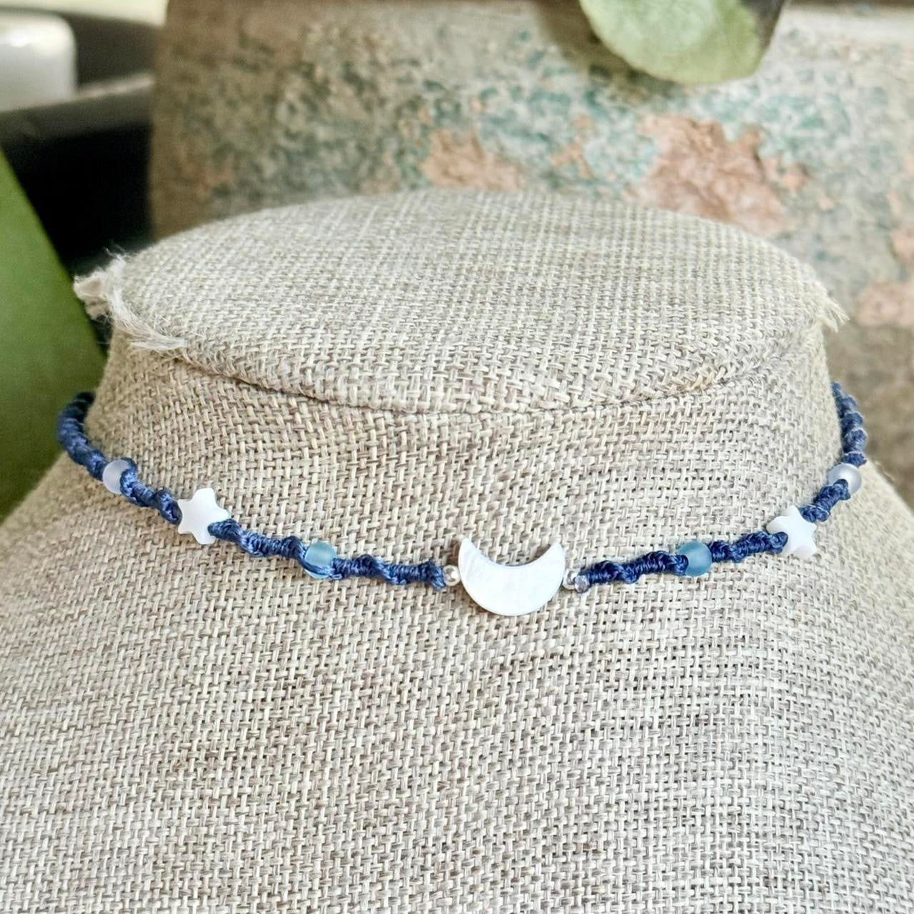 Mother of Pearl Moon Choker