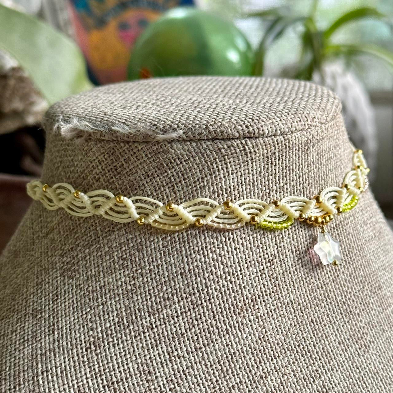 Star Beaded Micro Macrame Choker