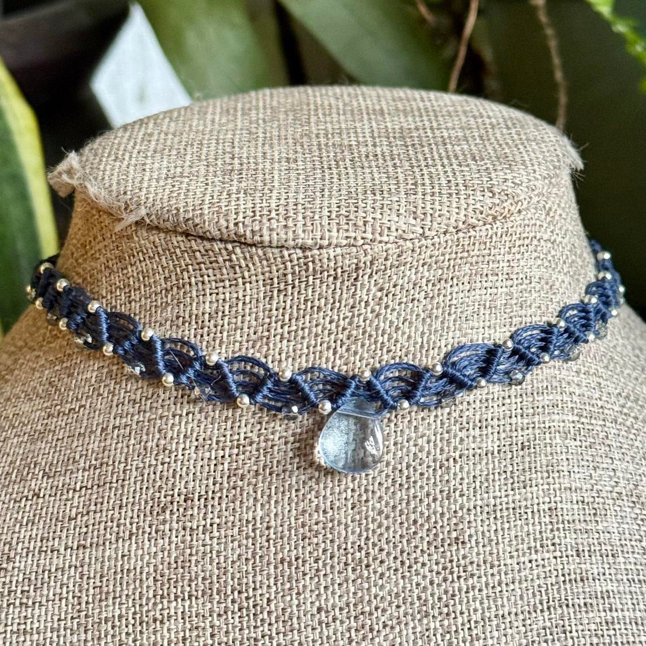 Glass Beaded Micro Macrame Choker